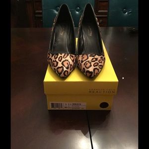 Kennith Cole Reaction leopard wedge shoe