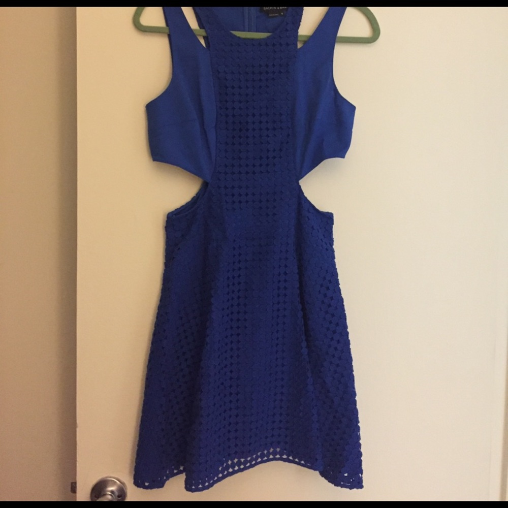 Sachin + Babi BRAND NEW Blue Cut-Out Dress