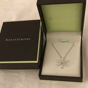 Sterling Silver Snowflake Necklace w/Diamond
