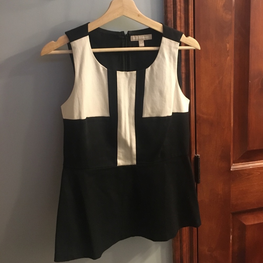 Banana Republic black and cream fitted top