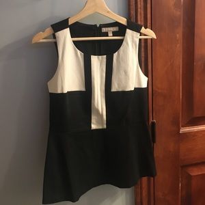 Banana Republic black and cream fitted top