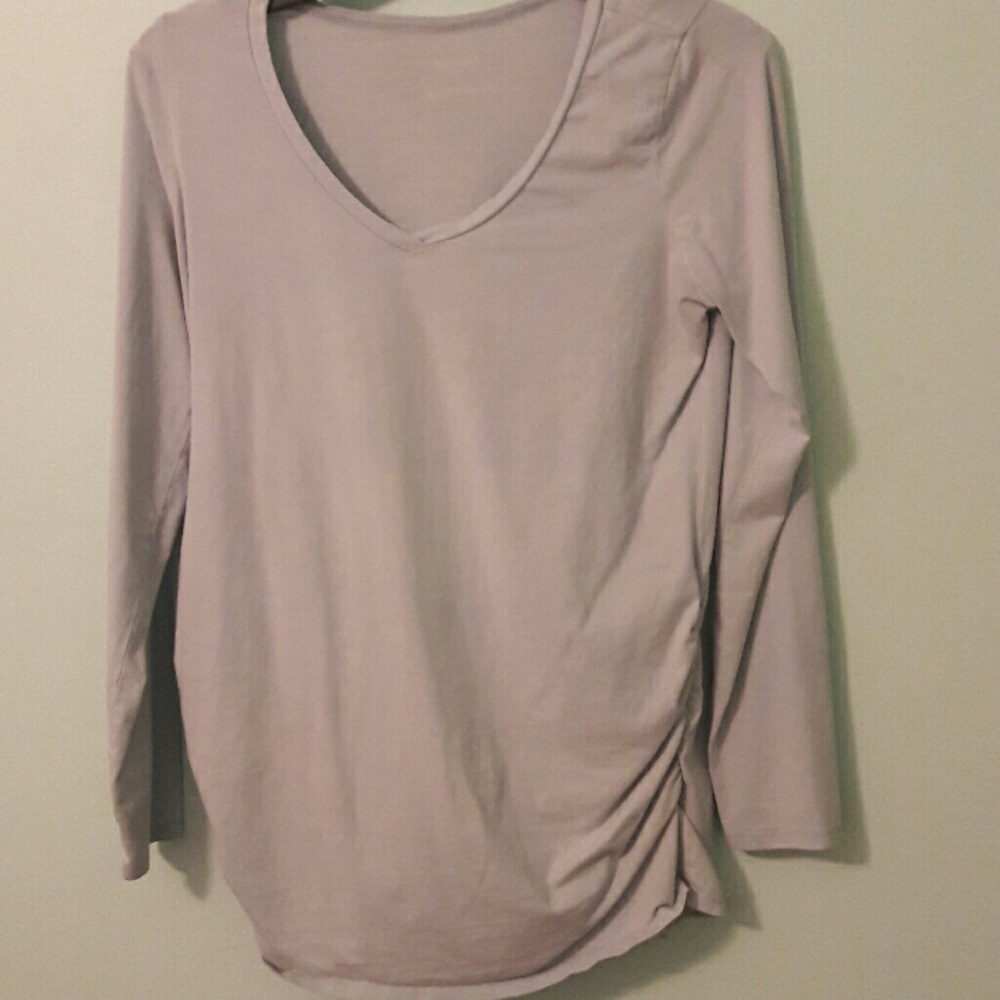 Grayish light blue maternity top