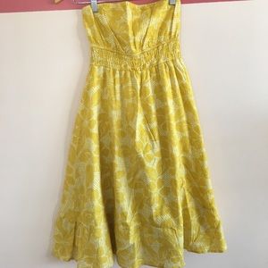 Strapless Yellow Sundress