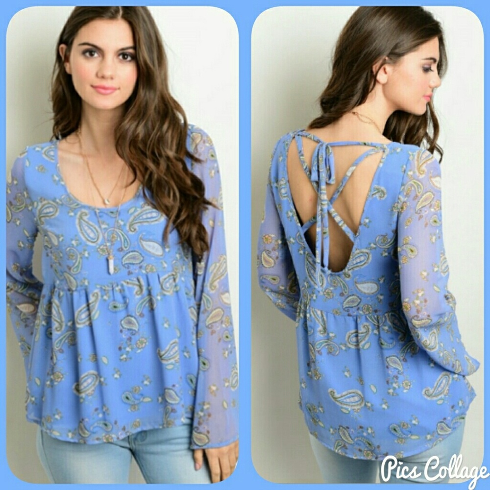 Periwinkle Paisley Blouse