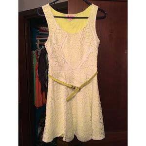 White/Light Green Lacy Candies Dress
