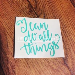 I can do all things decal