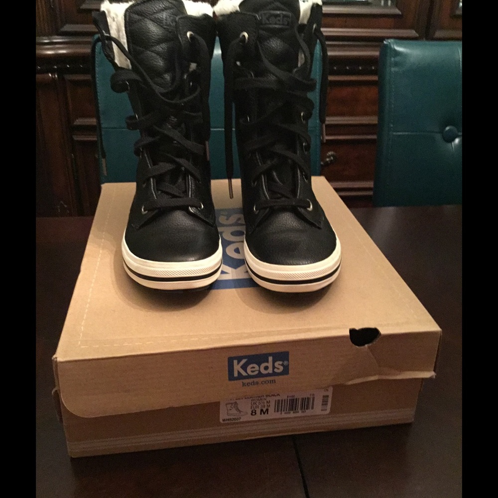 Keds leather fleece lined sport boot