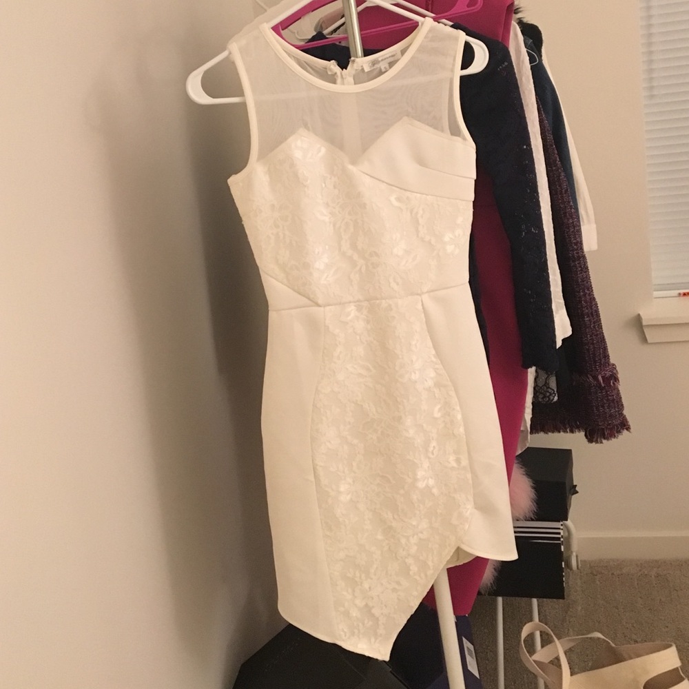 ASOS white lace dress