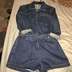 Jean short romper