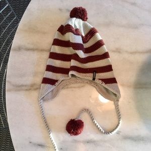 Nixon striped knot beanie