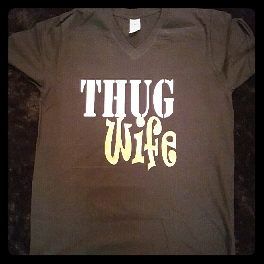 Vneck tshirt vinyl letters