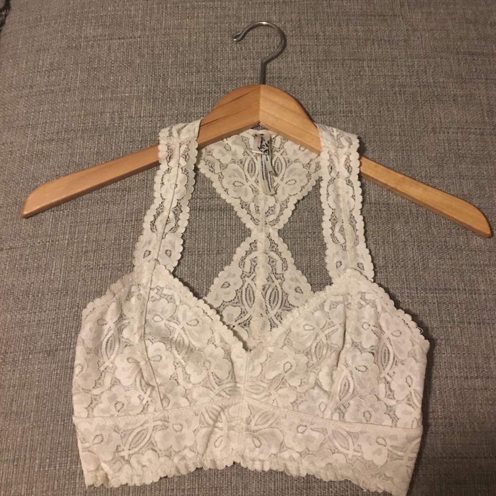 Free People Scalloped Lace Bralette
