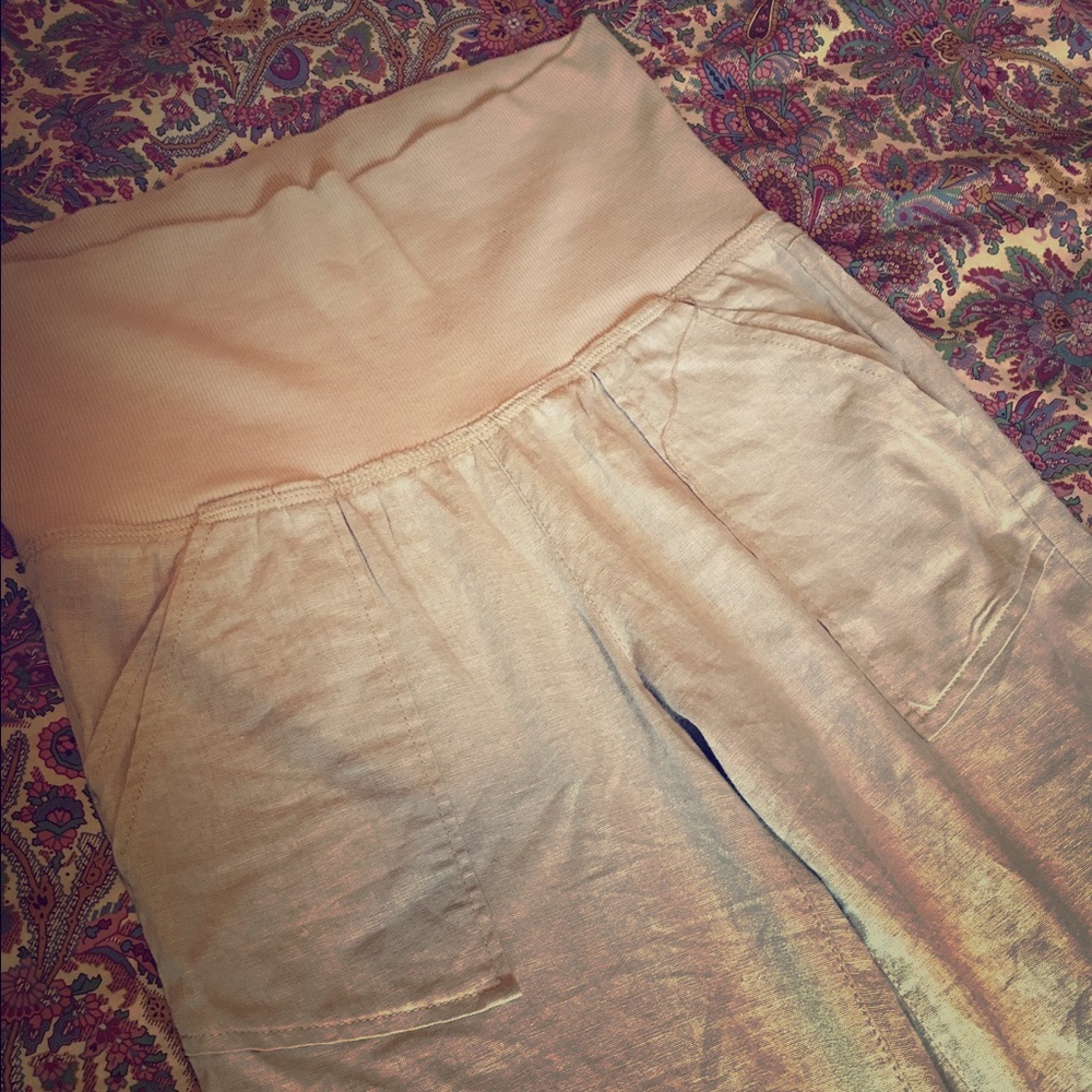 Jolt fold over linen pants