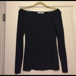 Black off the shoulder top