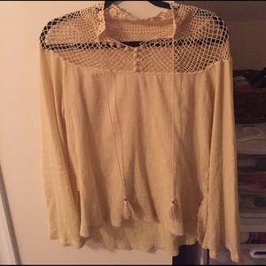 Yellow free people blouse