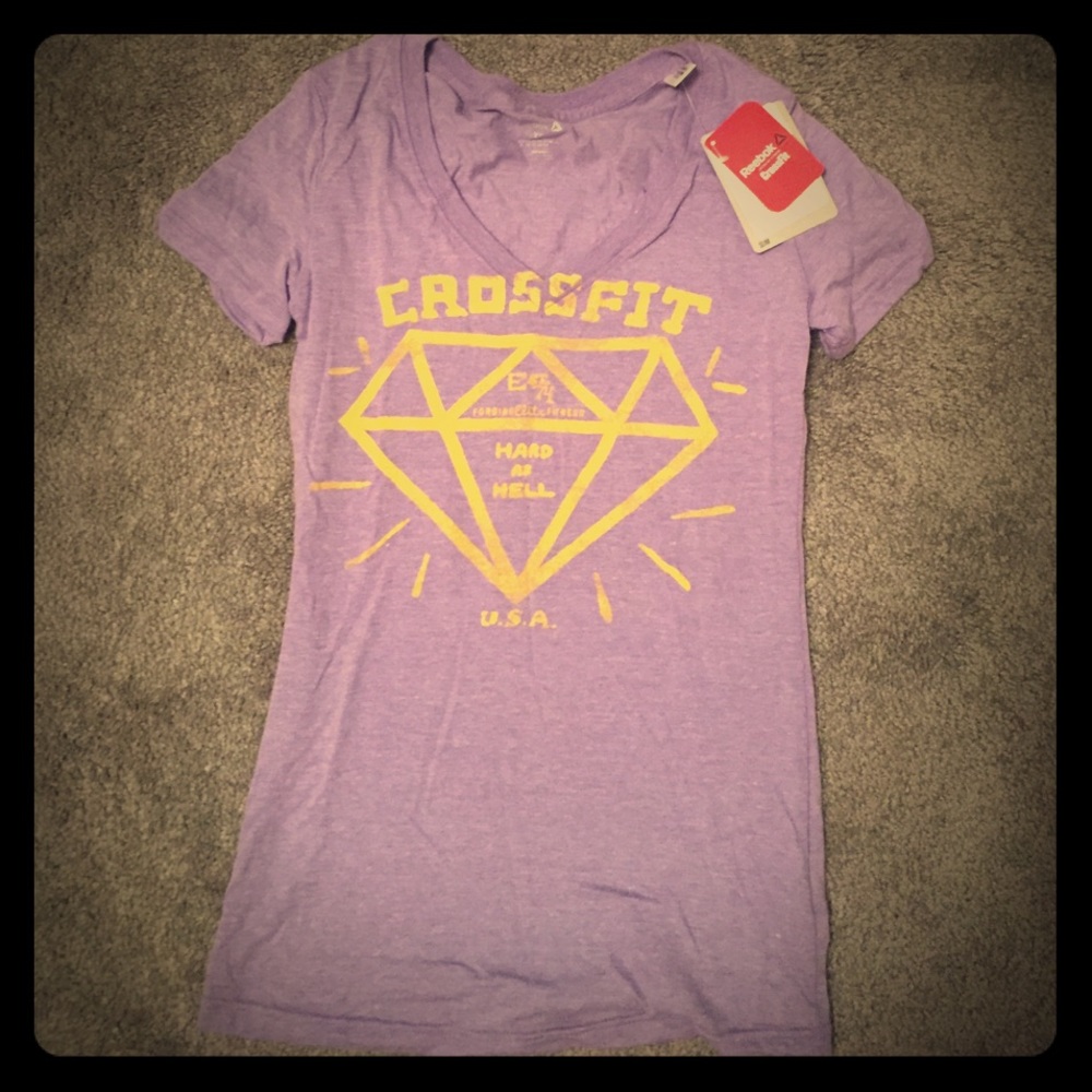 Purple Reebok Crossfit "Hard As Hell" T-Shirt NWT