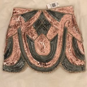 Sequin Mini Skirt
