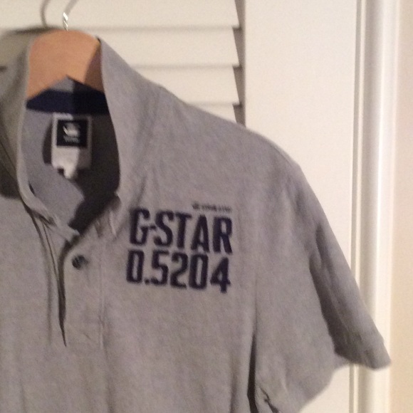 🎹🎹 Men's G-Star Raw logo solid grey polo. - Picture 3 of 7