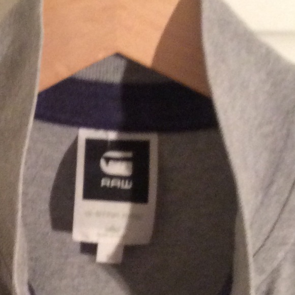 🎹🎹 Men's G-Star Raw logo solid grey polo. - Picture 4 of 7