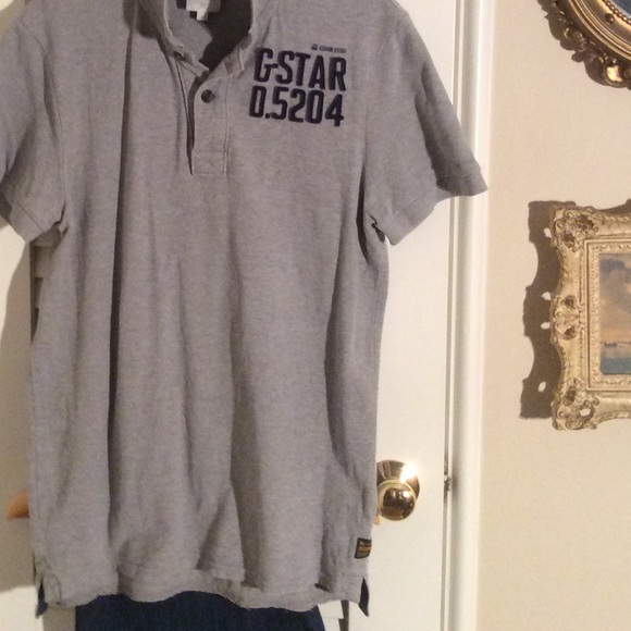 🎹🎹 Men's G-Star Raw logo solid grey polo. - Picture 7 of 7