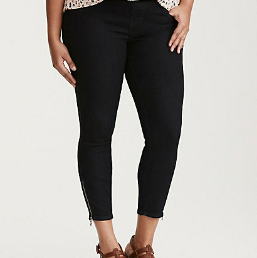 Torrid Stiletto Zip Lean Jeans - Dark Wash