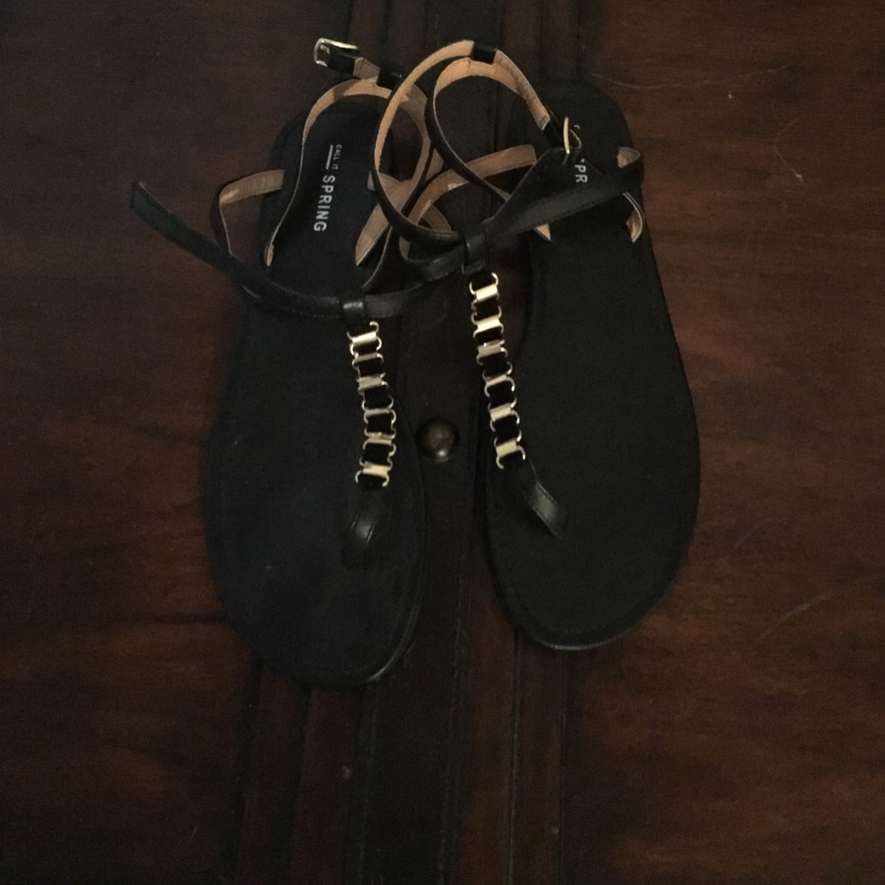 Cute black summer sandals