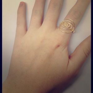 handmade wire rose ring