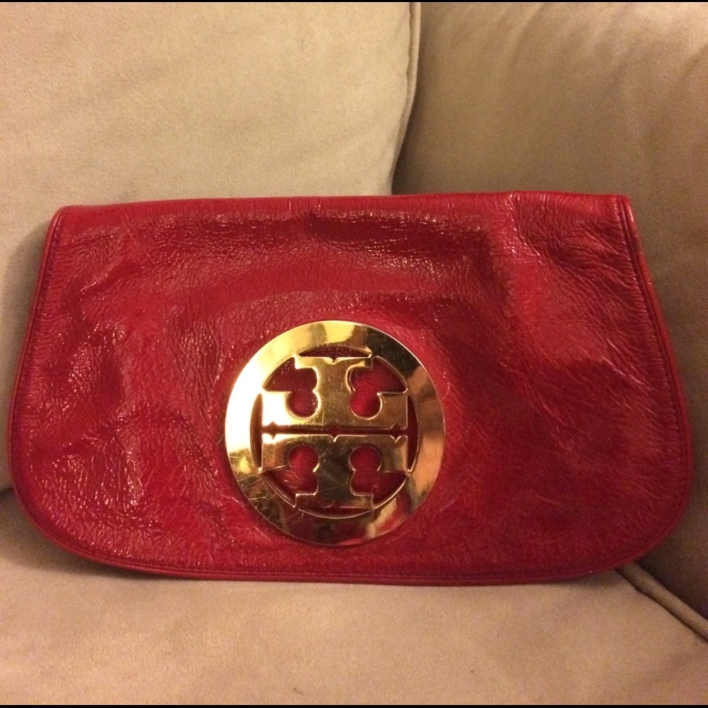 NWOT- Tory Burch Red Patent Clutch