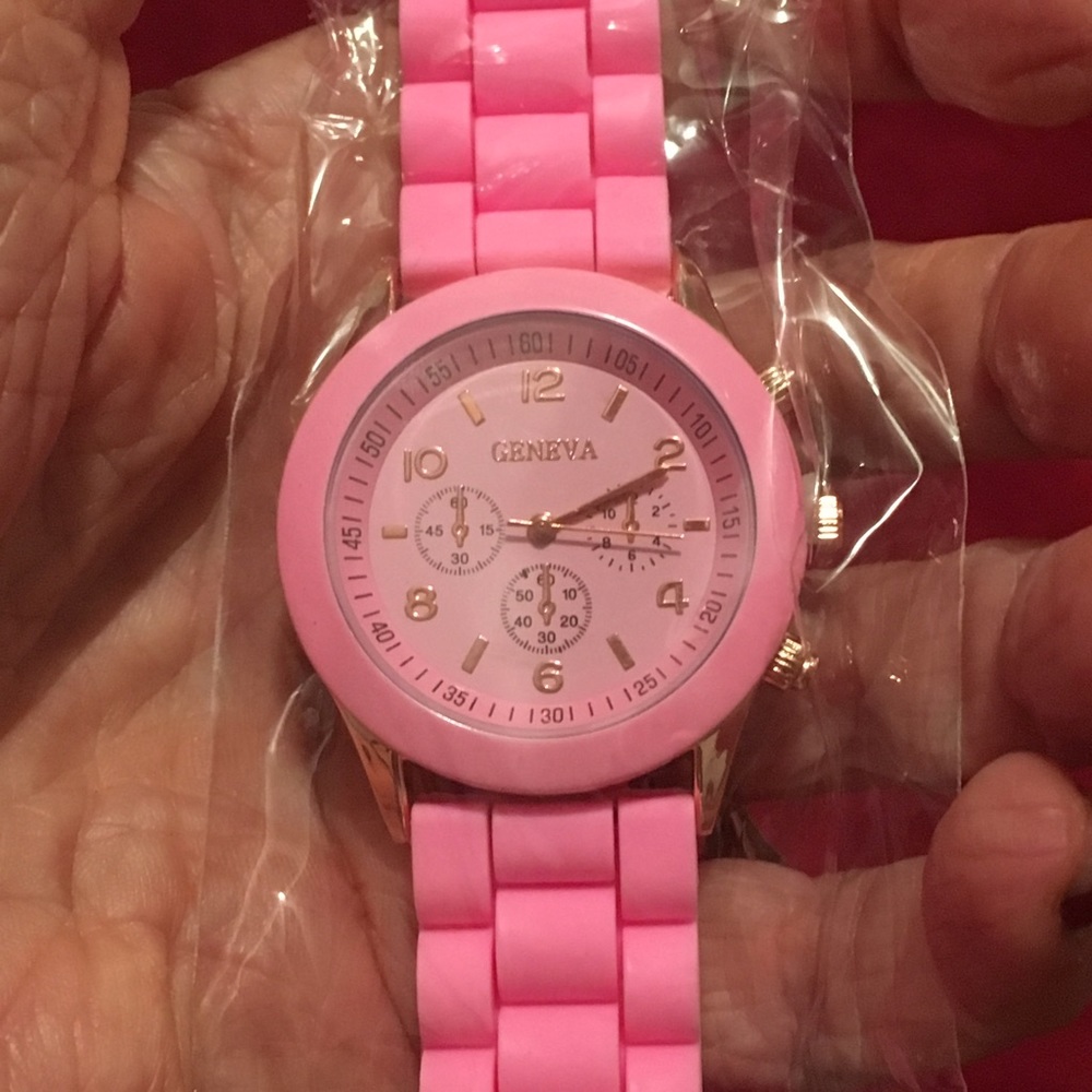 Geneva pink watch!