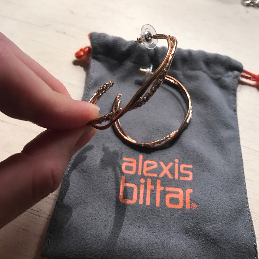 Alexis Bittar Rose Gold Hoops