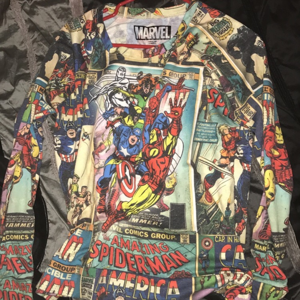 a marvel shirt/sweatshirt