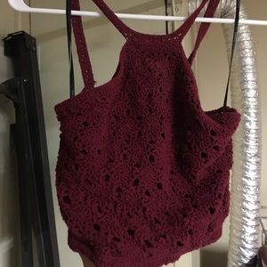 Red/maroon Crop top