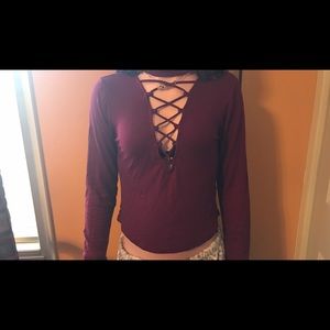 Maroon long sleeve, never worn!