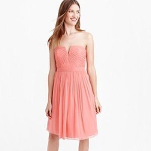 J. Crew Nadia Strapless Silk Dress (EUC)