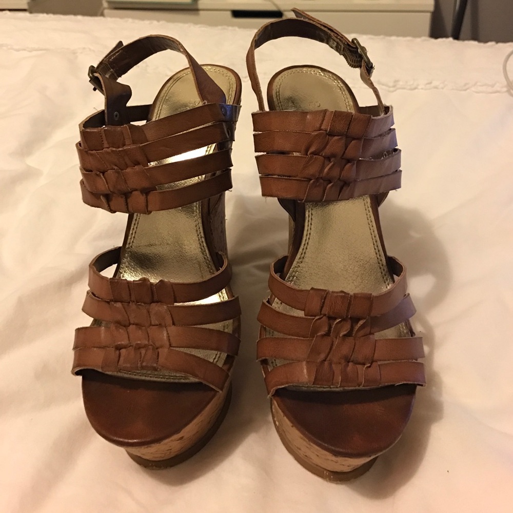 Bakers Nude Wedges size 8