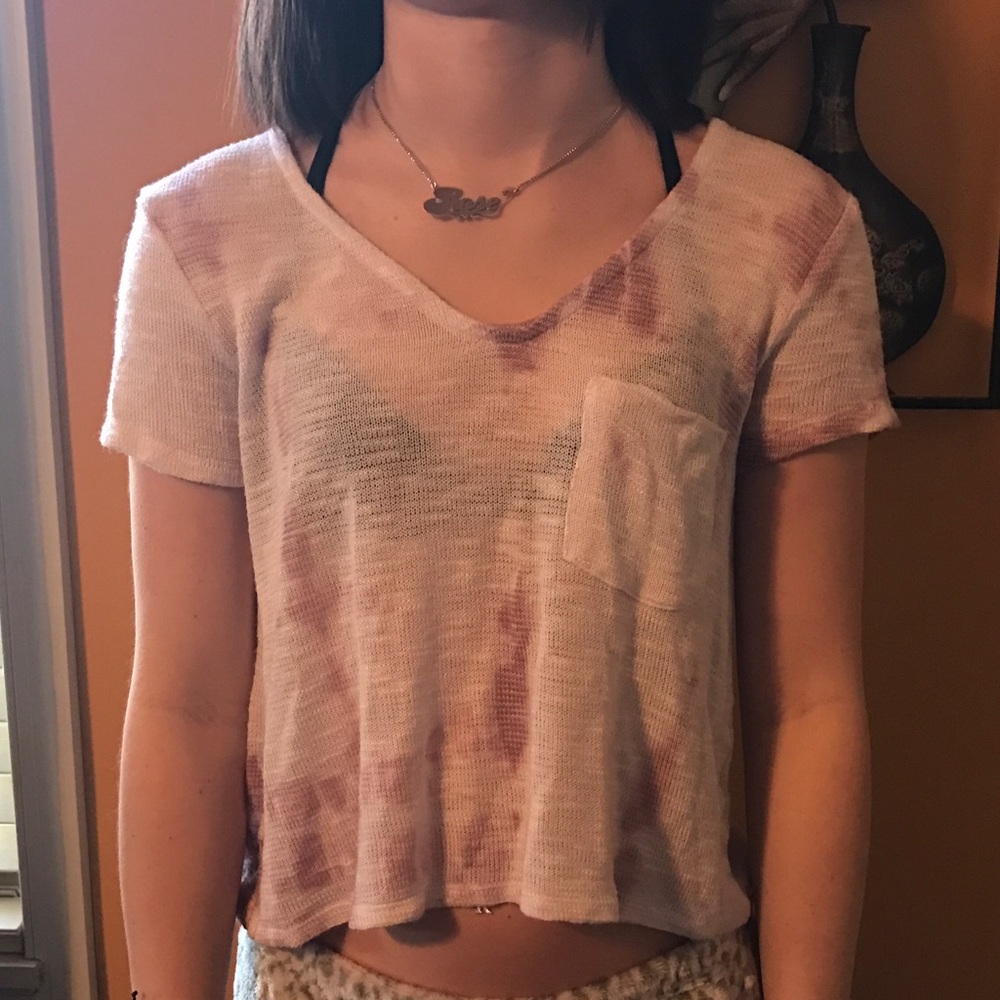 Baby pink and tie dye tshirt!