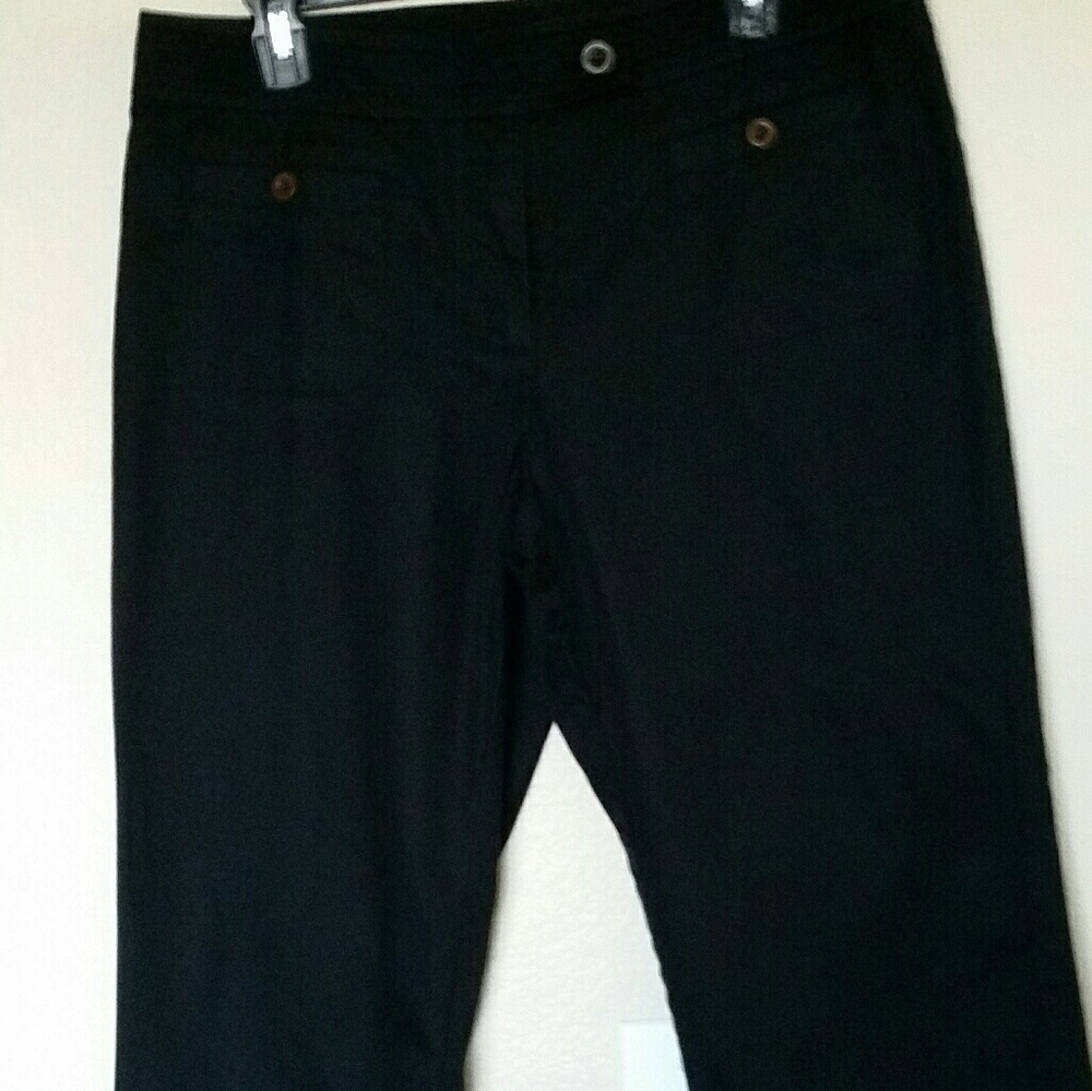 Talbots black wide leg cropped pants