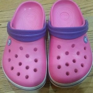 Pink crocs