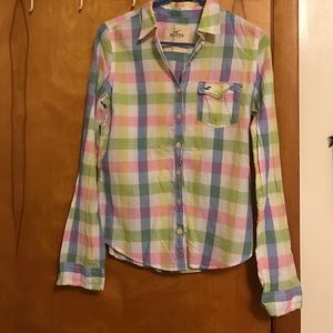 Medium Hollister button up 100% cotton