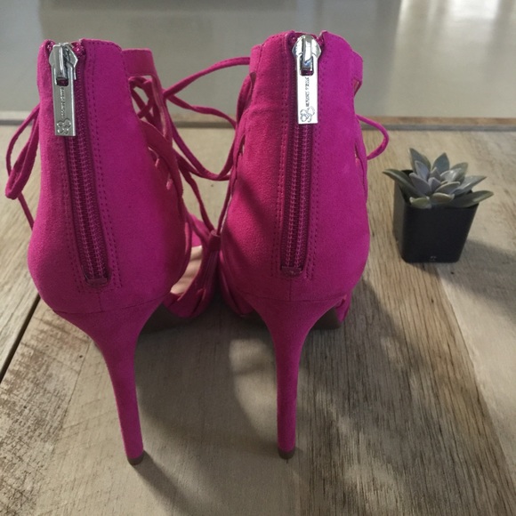 • NWOT Jessica Simpson Pink Gladiator Heels • - Picture 6 of 6