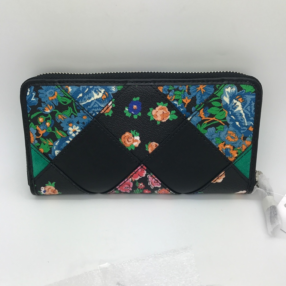 💯Auth COACH Floral PatchWork Accordion Zip Wallet - Picture 3 of 7