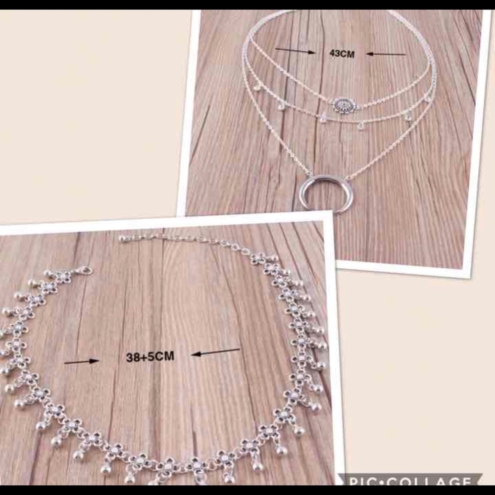 4 layer Boho tribal statement choker necklace - Picture 2 of 4