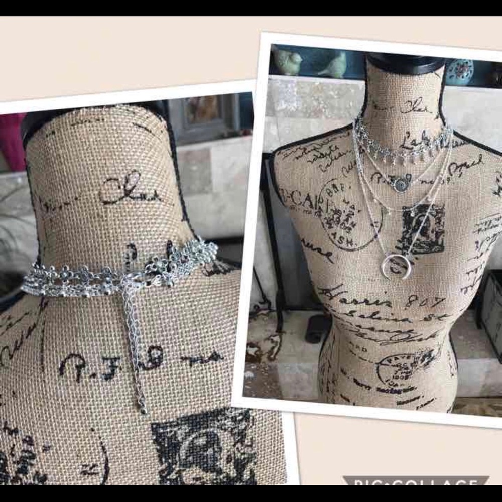 4 layer Boho tribal statement choker necklace - Picture 4 of 4