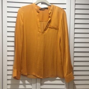 ZARA TRAFALUC MUSTARD TOP