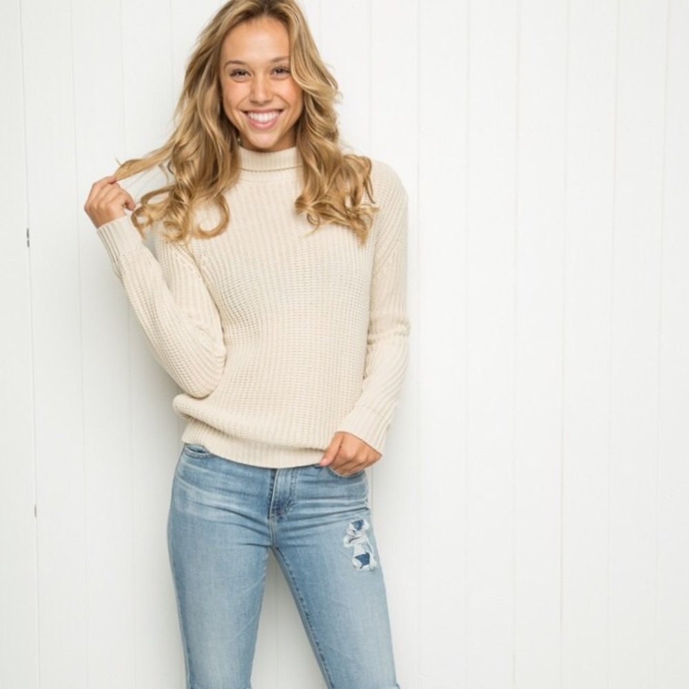 Brandy Melville beige Georgia turtleneck sweater