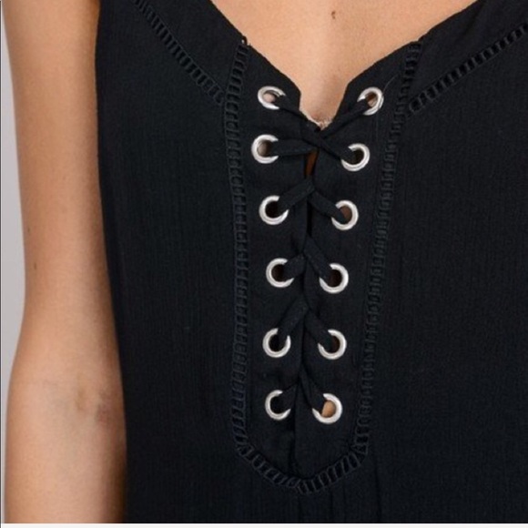 ✨Black Lace Up Maxi Dress - Picture 5 of 5