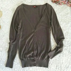 F21 Boyfriend Cardigan Sweater Grey S