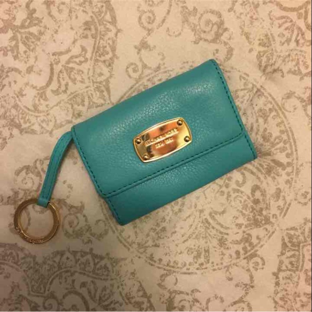 Miniature turquoise Michael kors wallet