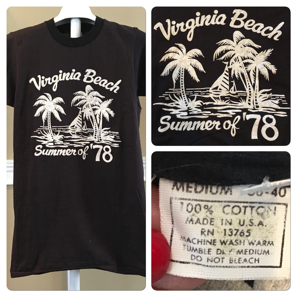 Vtg 1978 .. Virginia Beach tourist T-shirt