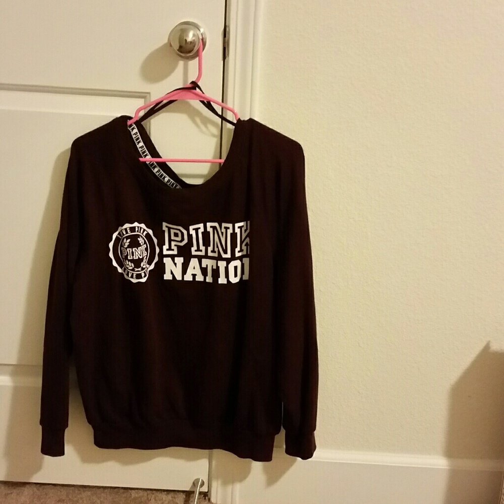 Slouchy crew from pink